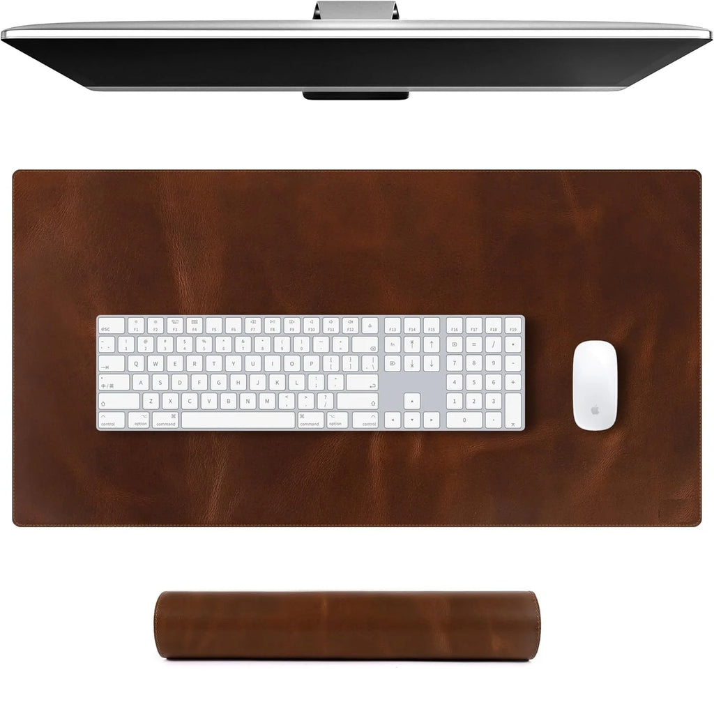 Deskula Bramble Crazy-Horse Vegan Leather Desk Pad — Deskula Modern Desks & Workspace Accessories