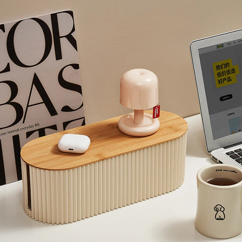 Deskula Cocoon Bamboo Cable Box — Deskula Modern Desks & Workspace Accessories