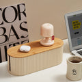Deskula Cocoon Bamboo Cable Box — Deskula Modern Desks & Workspace Accessories
