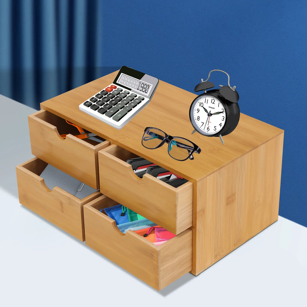 Deskula Willow Bamboo Four-Drawer Desk Chest — Deskula Modern Desks & Workspace Accessories — view 5