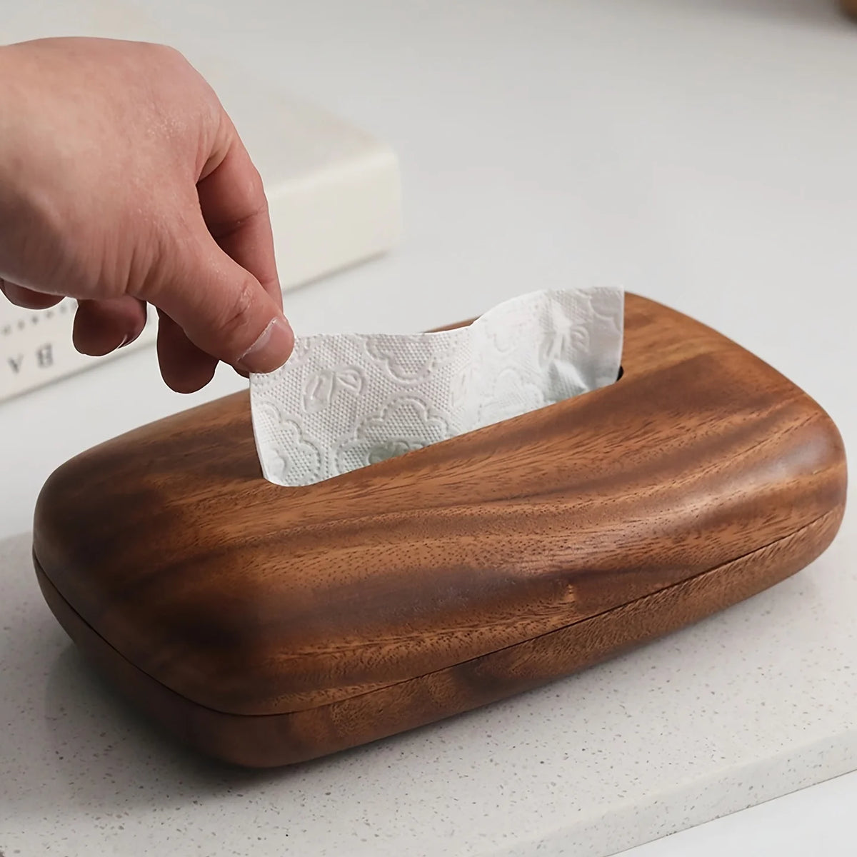 Deskula Loam Walnut Tissue Box Cover — Deskula Modern Desks & Workspace Accessories — view 2