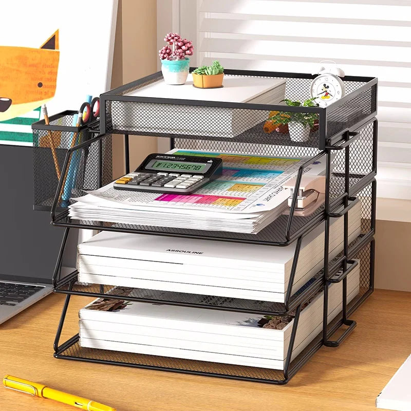 Deskula Parcel Stackable Mesh Letter Trays — Deskula Modern Desks & Workspace Accessories — view 3