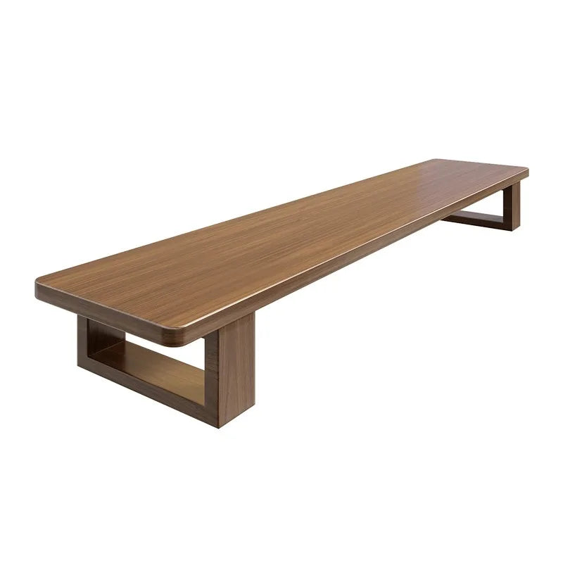 Deskula Gantry Walnut-Tone Monitor Bracket — Deskula Modern Desks & Workspace Accessories — view 4