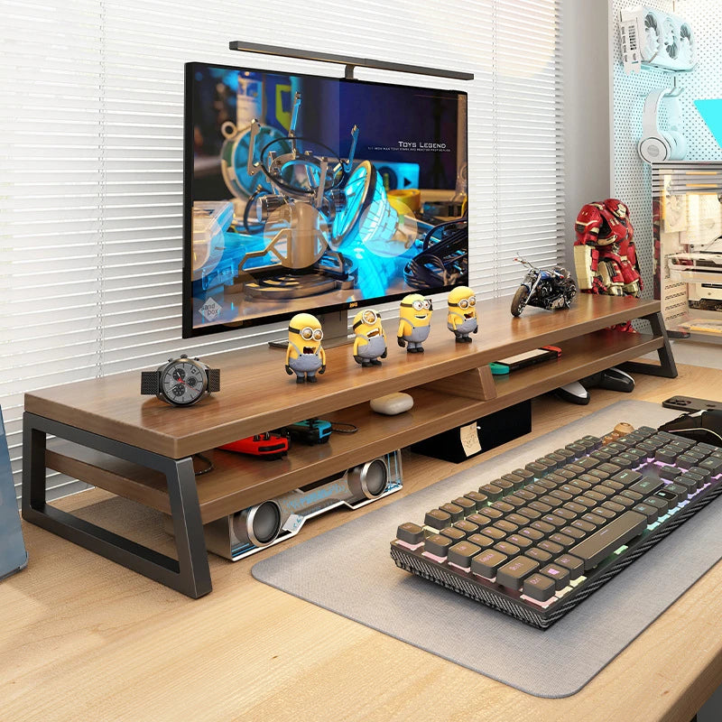 Deskula Meridian Walnut Storage Monitor Riser — Deskula Modern Desks & Workspace Accessories — view 3