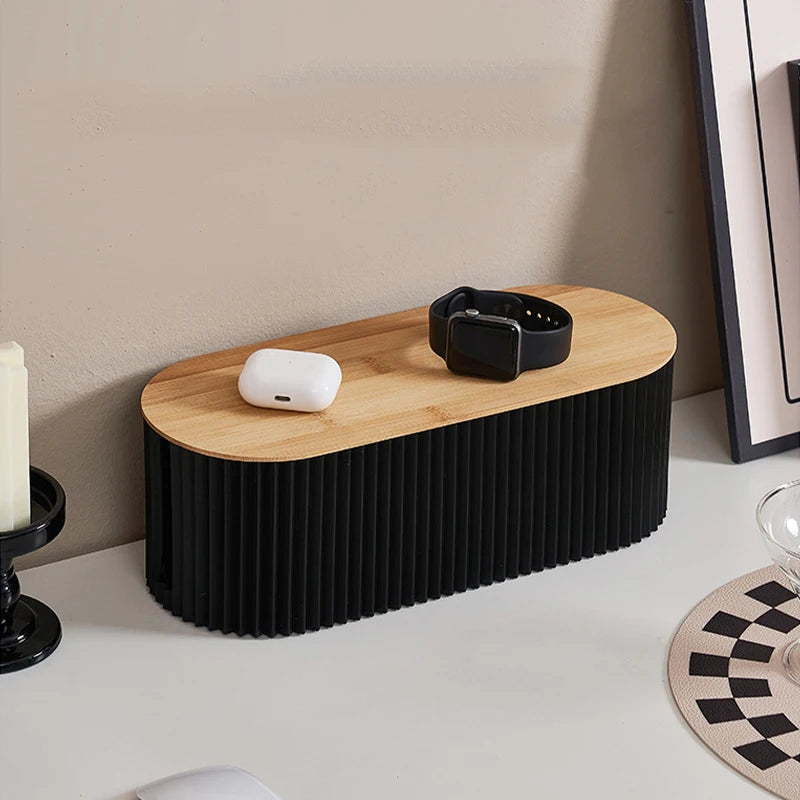 Deskula Cocoon Bamboo Cable Box — Deskula Modern Desks & Workspace Accessories — view 4
