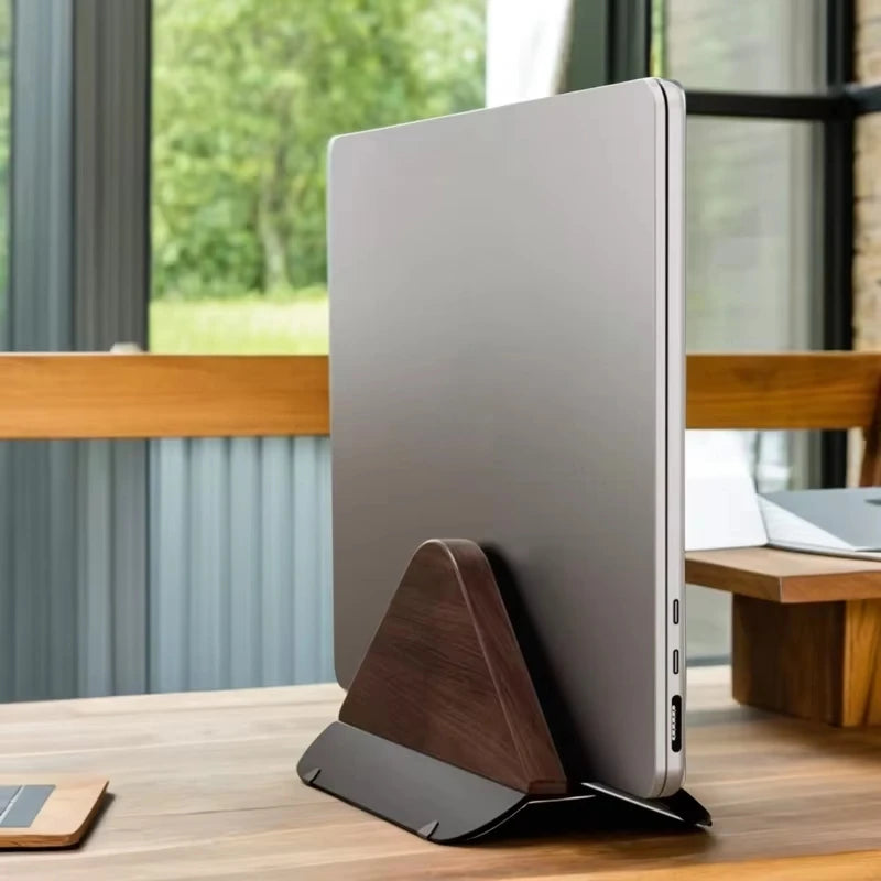 Deskula Vertex Walnut Vertical Laptop Stand — Deskula Modern Desks & Workspace Accessories — view 2