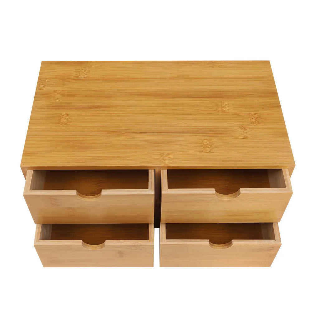 Deskula Willow Bamboo Four-Drawer Desk Chest — Deskula Modern Desks & Workspace Accessories — view 3