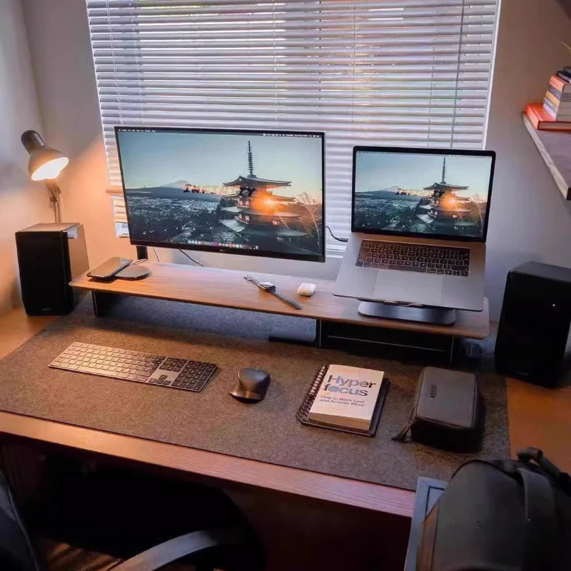 Deskula Bellamy Black Walnut Monitor Stand — Deskula Modern Desks & Workspace Accessories — view 2