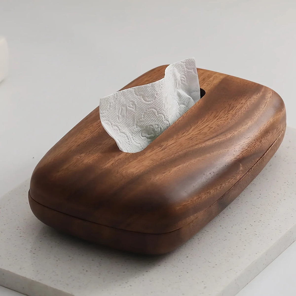 Deskula Loam Walnut Tissue Box Cover — Deskula Modern Desks & Workspace Accessories