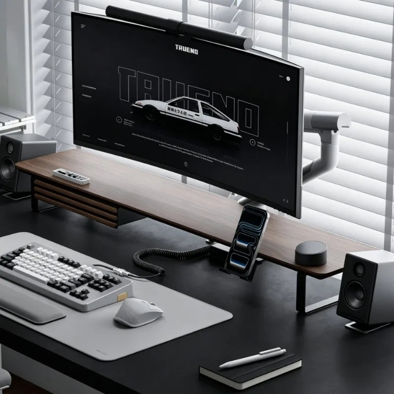 Deskula Modulo Walnut Modular Monitor Riser — Deskula Modern Desks & Workspace Accessories — view 2