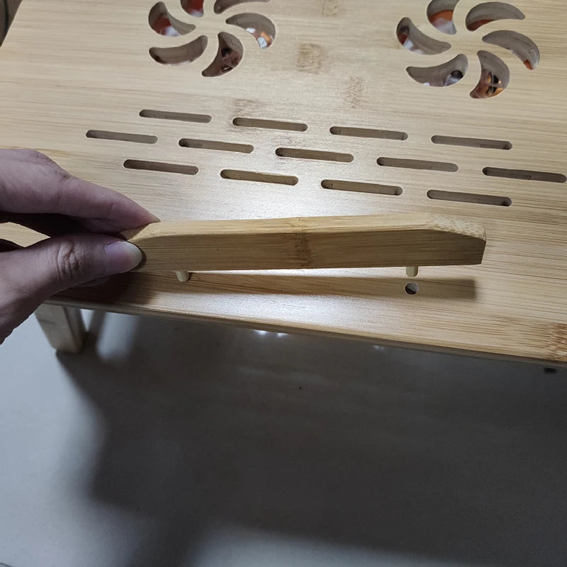 Deskula Bamboo Lap Desk with Cooling Option — Deskula Modern Desks & Workspace Accessories — view 3