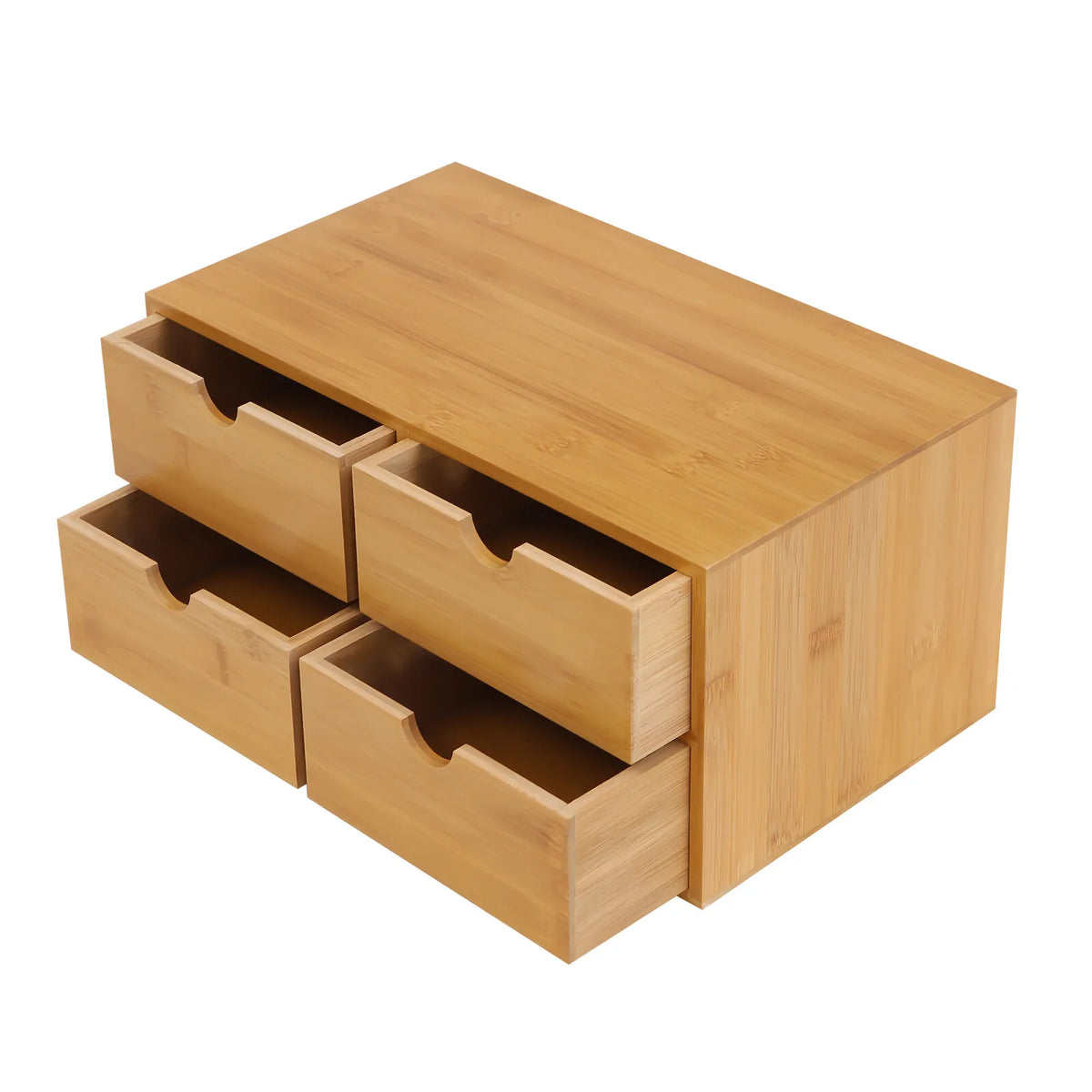 Deskula Willow Bamboo Four-Drawer Desk Chest — Deskula Modern Desks & Workspace Accessories — view 2