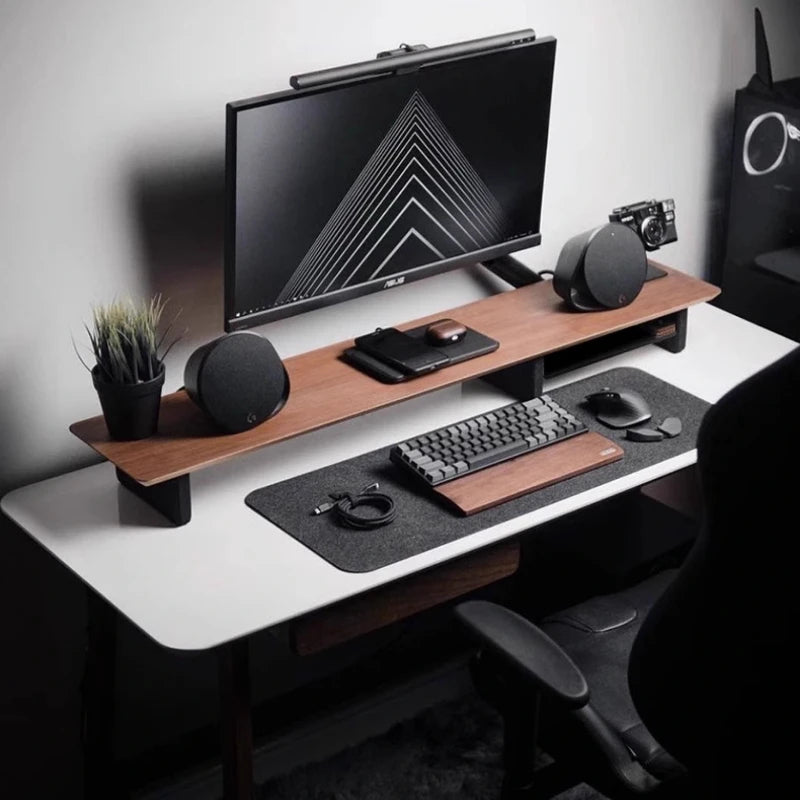 Deskula Piedmont Walnut Riser on Metal Legs — Deskula Modern Desks & Workspace Accessories — view 3