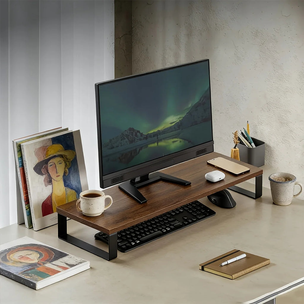 Deskula Foundry Industrial Wood-Top Monitor Riser — Deskula Modern Desks & Workspace Accessories — view 5