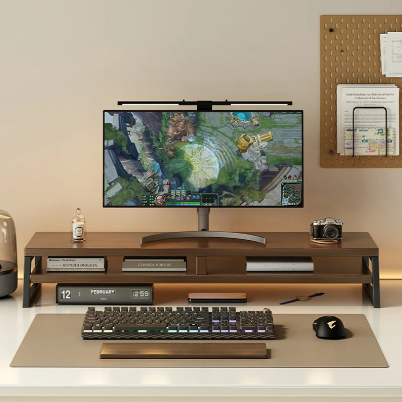 Deskula Meridian Walnut Storage Monitor Riser — Deskula Modern Desks & Workspace Accessories — view 4