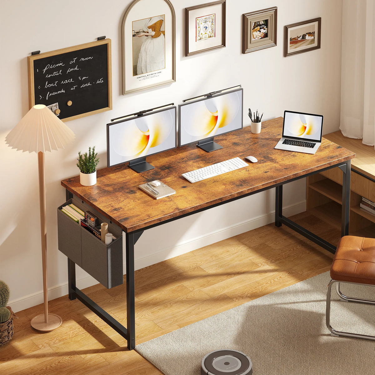 Deskula Forge Industrial Metal-Frame Writing Desk — Deskula Modern Desks & Workspace Accessories — view 3