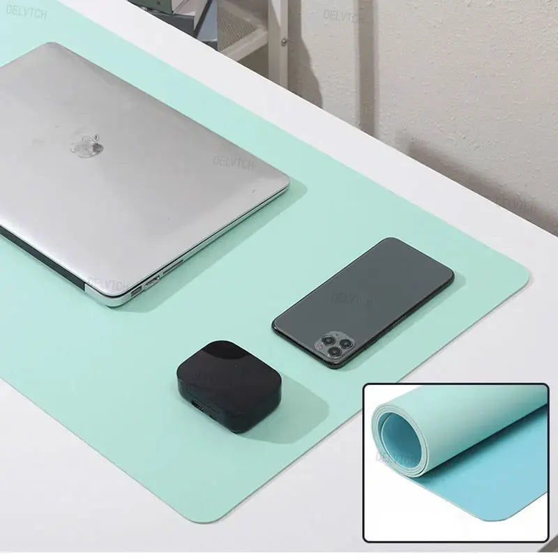 Deskula Ledgerline Double-Sided Leatherette Desk Pad — Deskula Modern Desks & Workspace Accessories — view 5