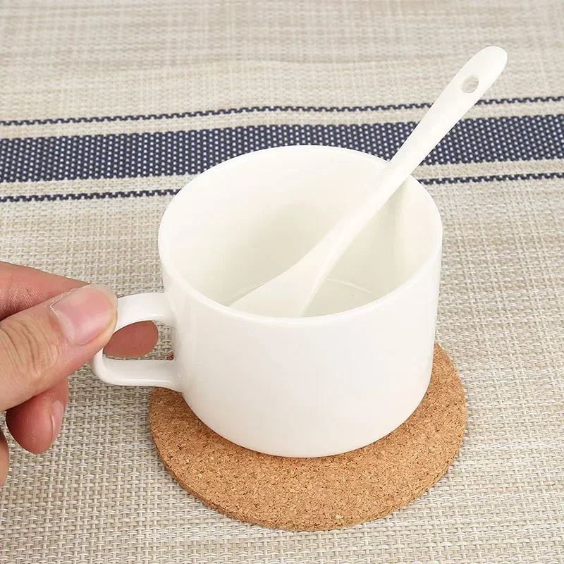 Deskula Bureau Natural Cork Coaster Set — Deskula Modern Desks & Workspace Accessories — view 2