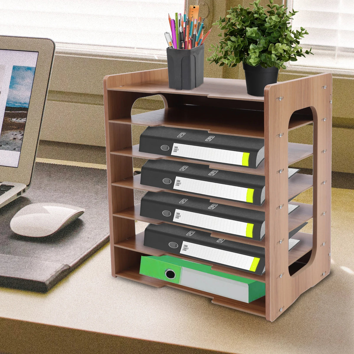 Deskula Ledger Seven-Tier Letter Tray — Deskula Modern Desks & Workspace Accessories — view 4