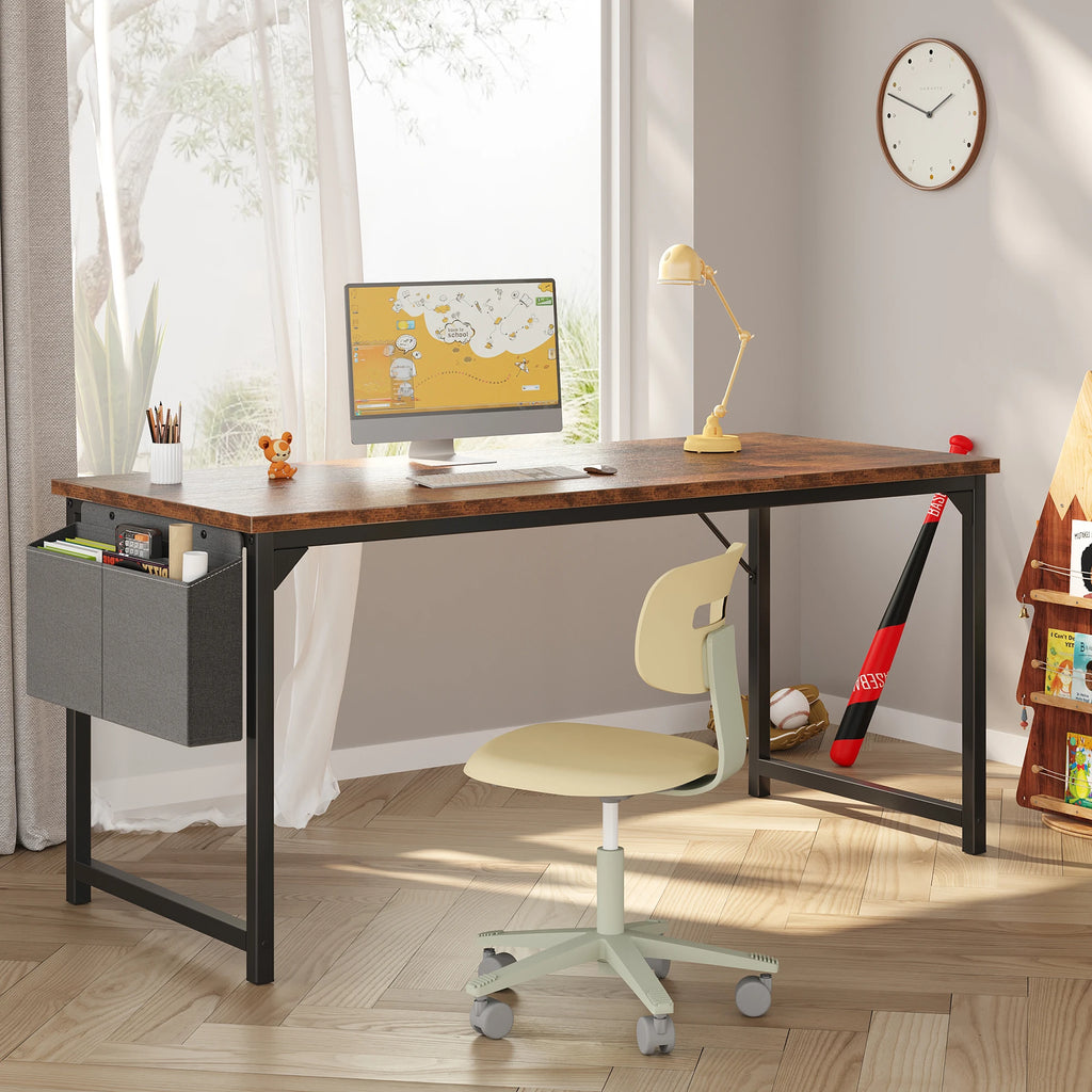 Deskula Forge Industrial Metal-Frame Writing Desk — Deskula Modern Desks & Workspace Accessories — view 2