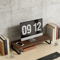Deskula Foundry Industrial Wood-Top Monitor Riser — Deskula Modern Desks & Workspace Accessories