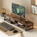 Deskula Meridian Walnut Storage Monitor Riser — Deskula Modern Desks & Workspace Accessories