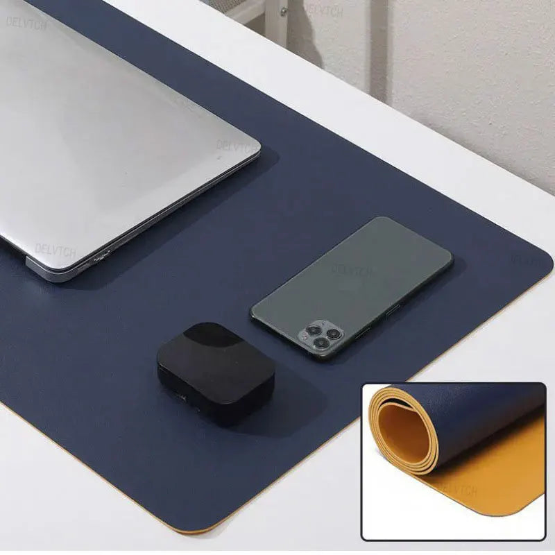 Deskula Ledgerline Double-Sided Leatherette Desk Pad — Deskula Modern Desks & Workspace Accessories — view 3