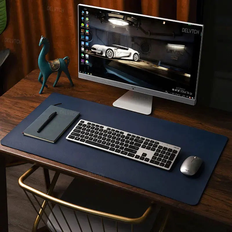 Deskula Ledgerline Double-Sided Leatherette Desk Pad — Deskula Modern Desks & Workspace Accessories — view 2