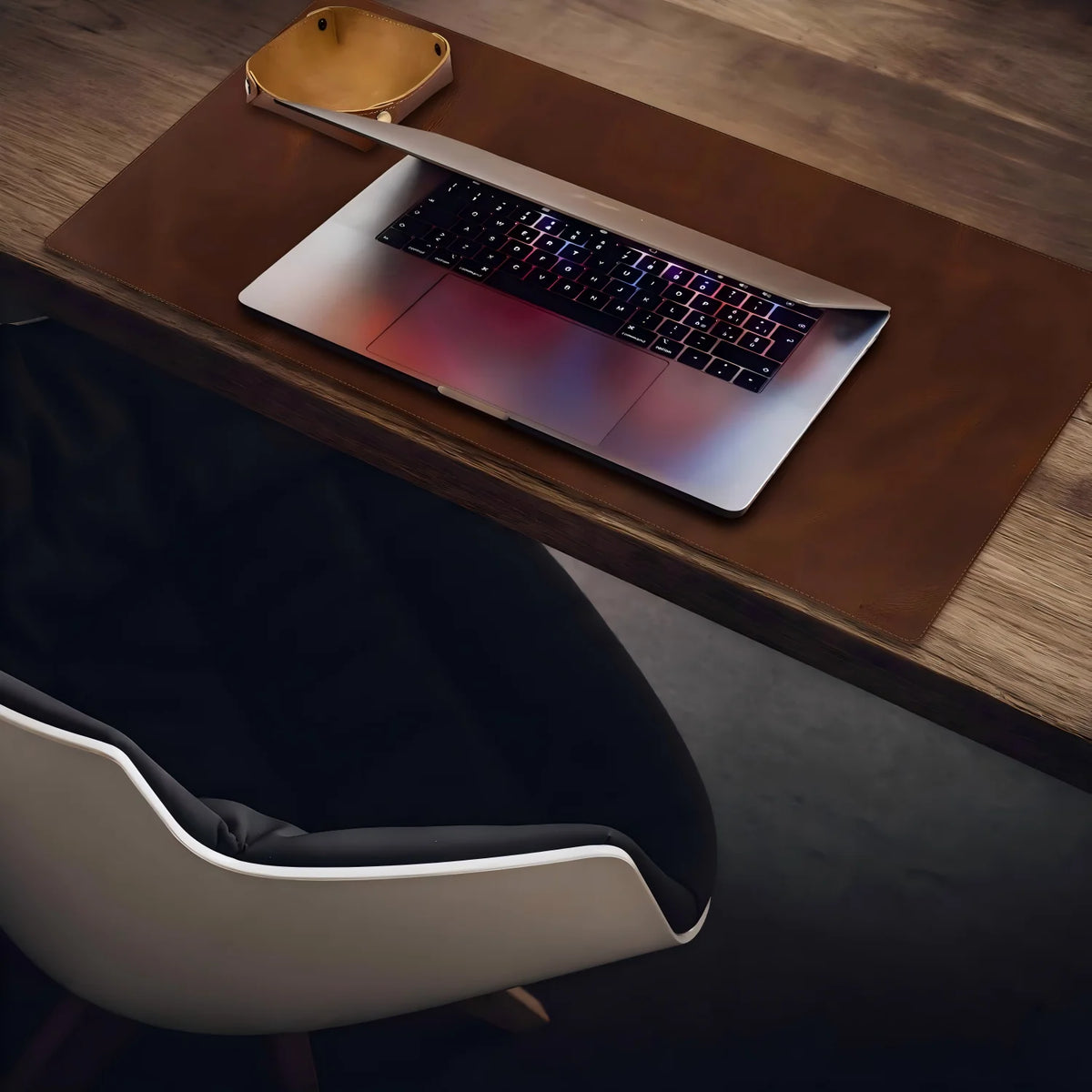 Deskula Bramble Crazy-Horse Vegan Leather Desk Pad — Deskula Modern Desks & Workspace Accessories — view 2