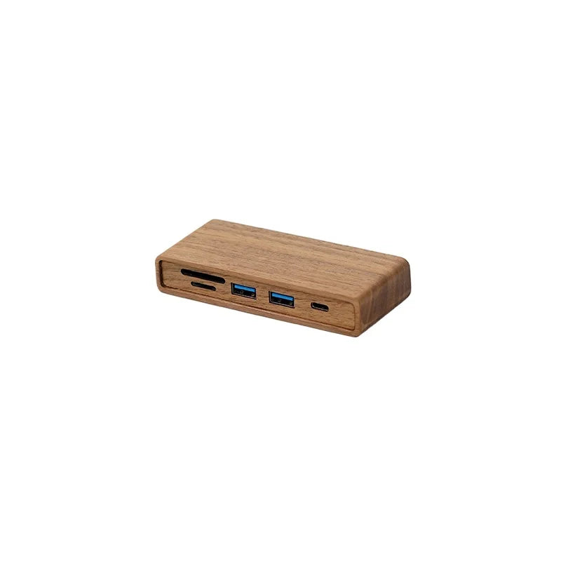 Deskula Tessera Walnut USB Hub — Deskula Modern Desks & Workspace Accessories — view 5