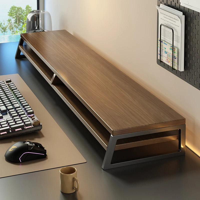 Deskula Meridian Walnut Storage Monitor Riser — Deskula Modern Desks & Workspace Accessories — view 2