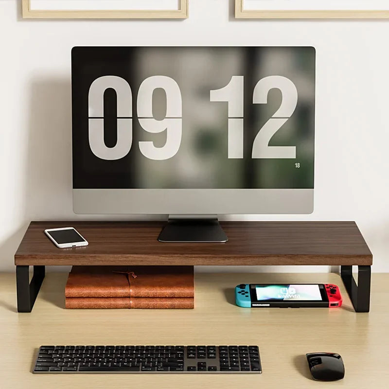 Deskula Strata Oak-Tone Monitor Lifting Rack — Deskula Modern Desks & Workspace Accessories — view 2