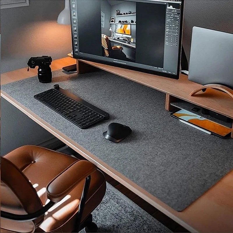 Deskula Slate Oversized Felt Desk Pad — Deskula Modern Desks & Workspace Accessories