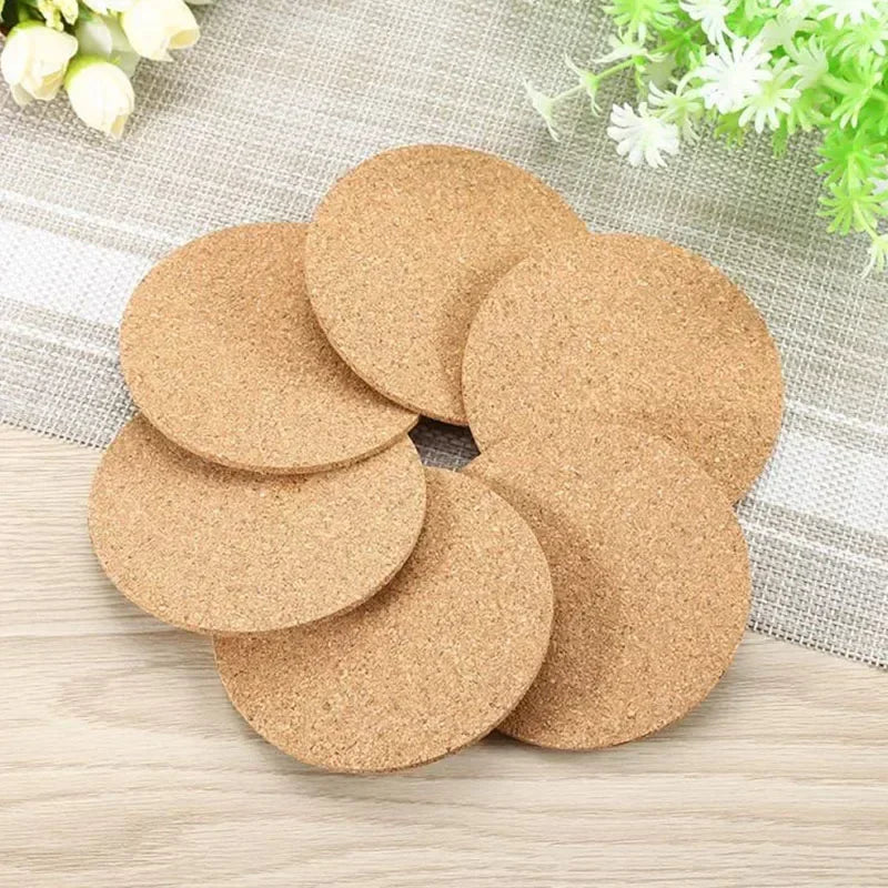 Deskula Bureau Natural Cork Coaster Set — Deskula Modern Desks & Workspace Accessories — view 3