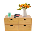 Deskula Willow Bamboo Four-Drawer Desk Chest — Deskula Modern Desks & Workspace Accessories