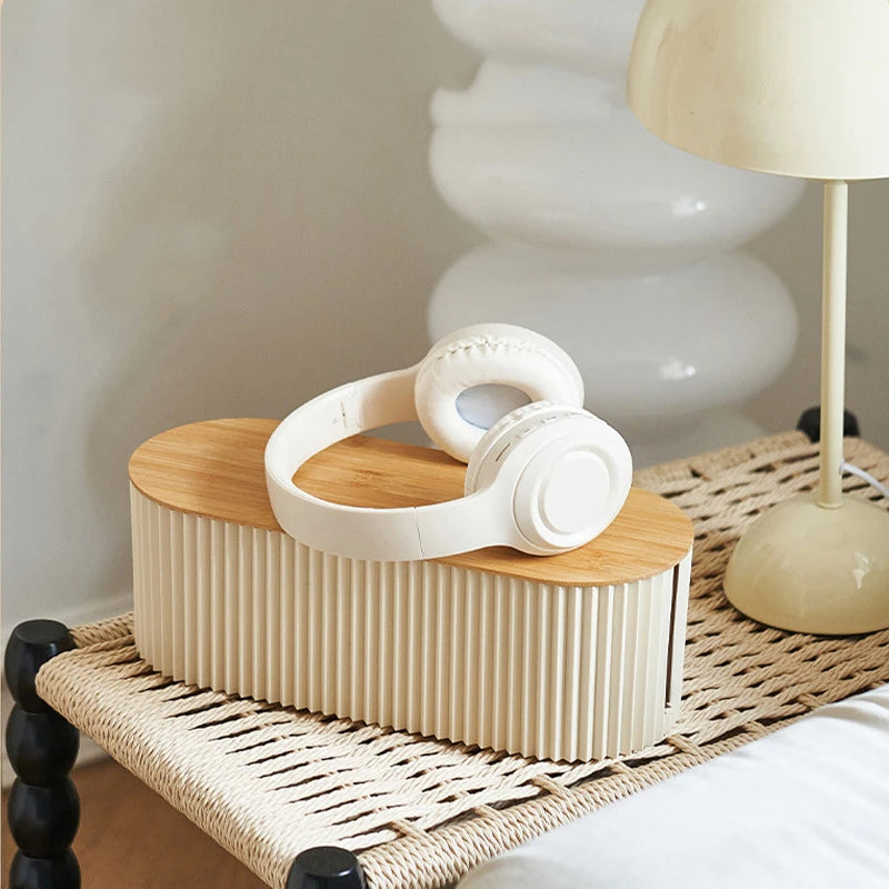 Deskula Cocoon Bamboo Cable Box — Deskula Modern Desks & Workspace Accessories — view 3