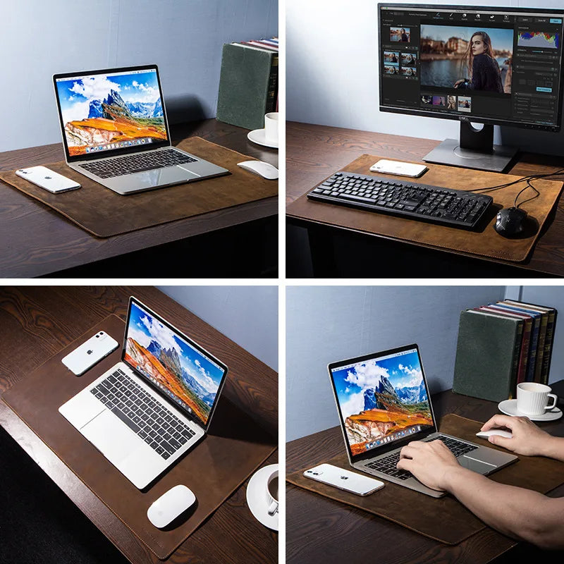 Deskula Rowan Leather Desk Mat — Deskula Modern Desks & Workspace Accessories — view 2