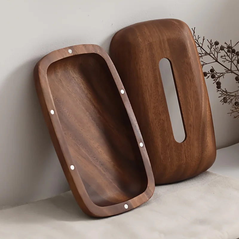 Deskula Loam Walnut Tissue Box Cover — Deskula Modern Desks & Workspace Accessories — view 3