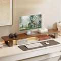 Deskula Gantry Walnut-Tone Monitor Bracket — Deskula Modern Desks & Workspace Accessories