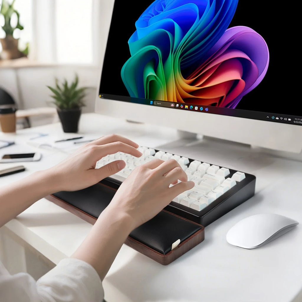 Deskula Rest Walnut Keyboard Wrist Rest — Deskula Modern Desks & Workspace Accessories — view 3