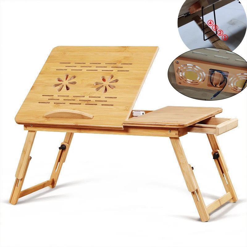 Deskula Bamboo Lap Desk with Cooling Option — Deskula Modern Desks & Workspace Accessories — view 2