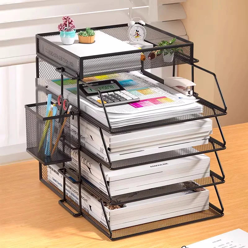 Deskula Parcel Stackable Mesh Letter Trays — Deskula Modern Desks & Workspace Accessories — view 2