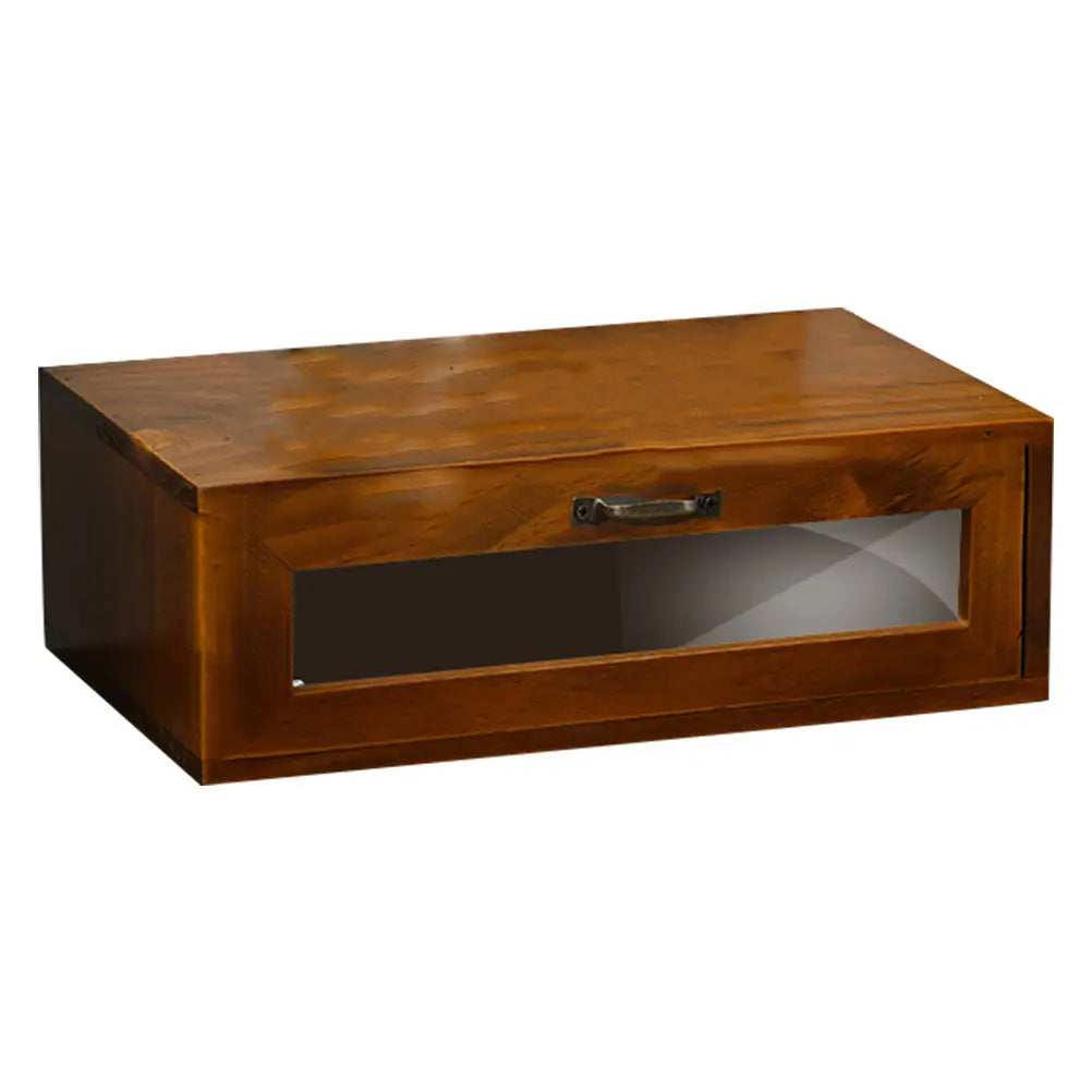 Deskula Calder Vintage Wood and Acrylic Desk Cabinet — Deskula Modern Desks & Workspace Accessories — view 2